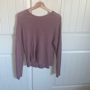 Purple waffle knit sweater